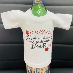 Personalisierte Mini T-Shirts für Flaschen